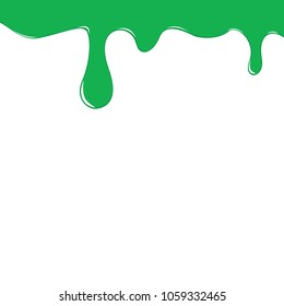 Green paint drop. Vector