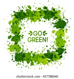 Green paint frame for Your design