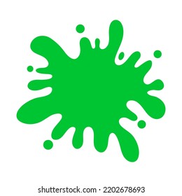 green paint spatter icon vector illustration