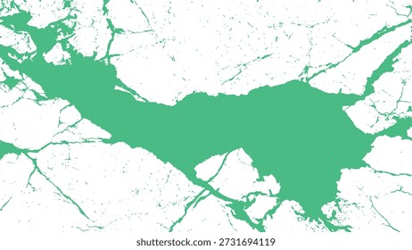 Green paint splatter texture with white background