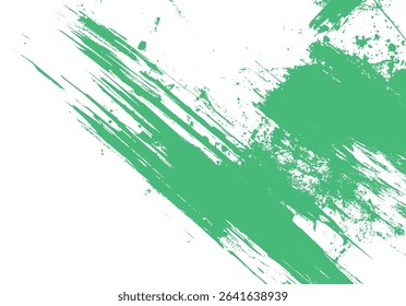 Green paint stroke on white background abstract artistic design modern minimalist texture creative graphic element for backgrounds and posters