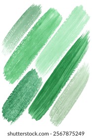 Green paint strokes, textured brush marks, artistic background, abstract design, vibrant color palette.