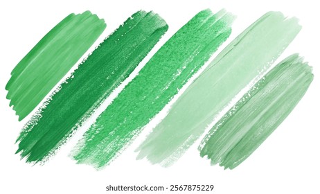 Green paint strokes, vibrant color palette, artistic texture, abstract design, creative background, nature-inspired theme.