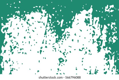 green paint. verdant ink dripping. grunge texture. white background. vector illustration.