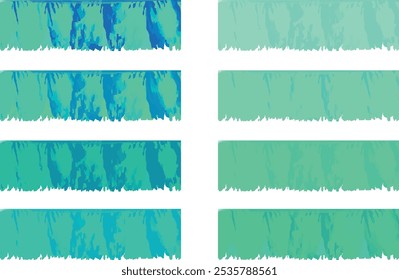 green palette abstract colorful rectangular frames set vector