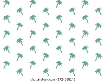 
Green Palm Tree Pattern, 
Nature Background