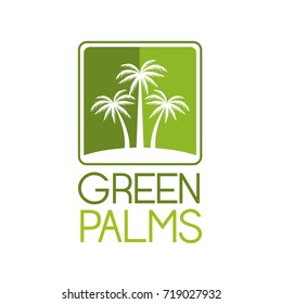 Green palms symbol