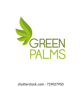 Green palms symbol