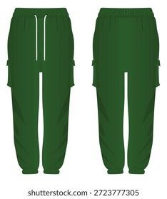 Pantalones verdes en la parte inferior. Ilustración vectorial	
