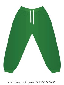 Green pants bottom. vector illustration
