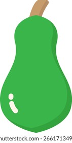 Ícone de fruta verde papaia ilustração vetor