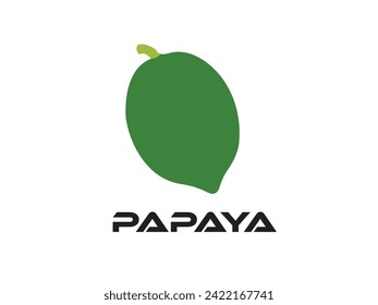 Green Papaya Vector Design and flat isolation.