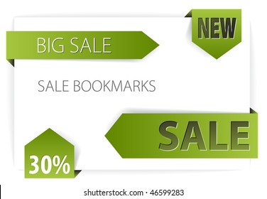 Green paper arrows - Sale announcement