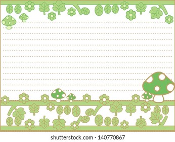 green paper background