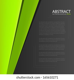 green paper background origami on overlap black texture and pattern dimension grey vector illustration message board for text and message design modern website