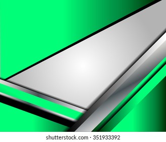 Green paper background overlap dimension vector illustration message board for text and message design modern website
