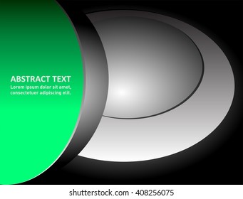Green paper background overlap dimension vector illustration message board for text and message design modern website

