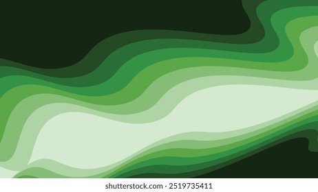 Fondo abstracto de corte de papel verde para fondo o presentación