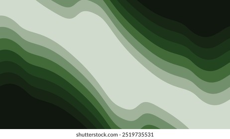 Green paper cut abstract background for backdrop or presentation