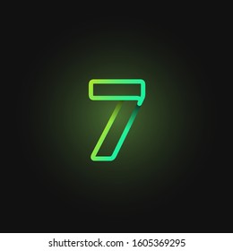 Green paper folded character from a typeset, vector illustration