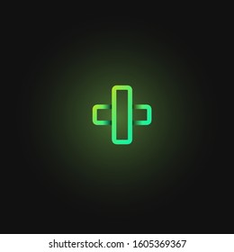 Green paper folded character from a typeset, vector illustration