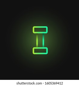 Green paper folded character from a typeset, vector illustration