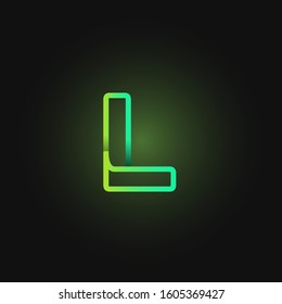 Green paper folded character from a typeset, vector illustration