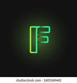 Green paper folded character from a typeset, vector illustration
