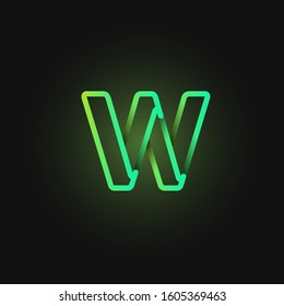 Green paper folded character from a typeset, vector illustration