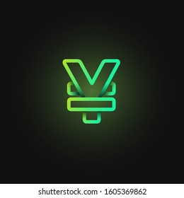Green paper folded character from a typeset, vector illustration