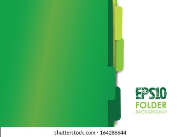 green paper folder files