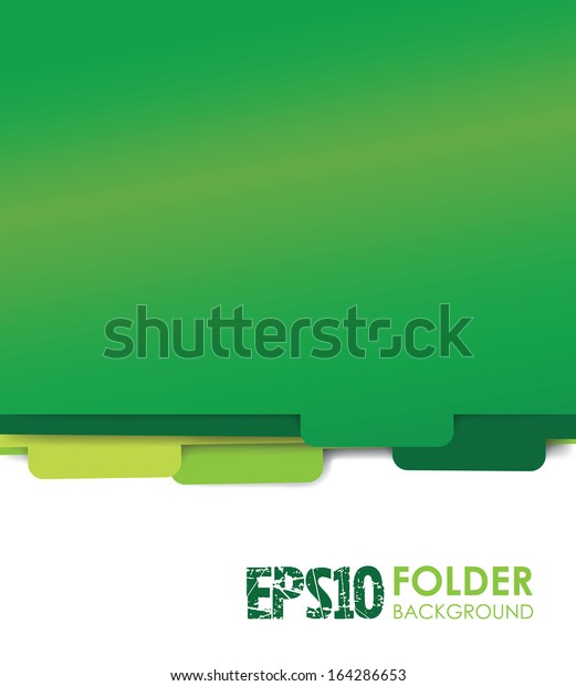 Green Paper Folder Files Stock Vector (Royalty Free) 164286653 ...
