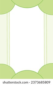 Green paper frame with white background