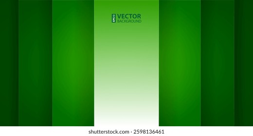 Green paper layers with realistic shadows vector abstract background. RGB EPS 10 vector background