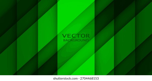 Green paper layers with realistic shadows vector abstract background. RGB EPS 10 vector background