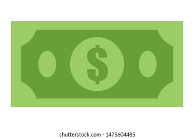 Green paper money  icon vector Logo illustration and design. An online shop marketplace business and finance element.  Can be used for web and mobile development suitable for infographic