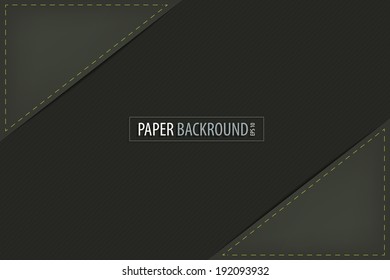 Green paper overlap on olive green background 