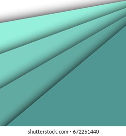 Green paper overlapping abstract background, stock vector