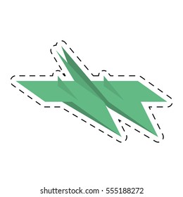 green paper plane air free fun cut line vector illustration eps 10