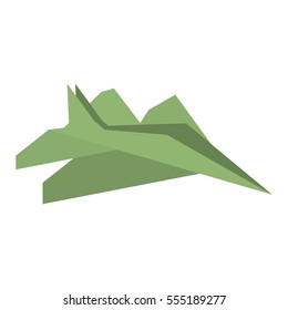 green paper plane toy entertain vector illustration eps 10