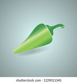 Green papper. Vector.