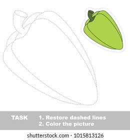 Green Paprika. Dot to dot educational game for kids.