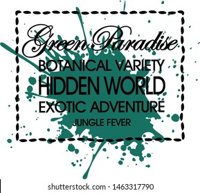 green paradise botanical variety hidden world exotic adventure jungle fever, women t shirt print