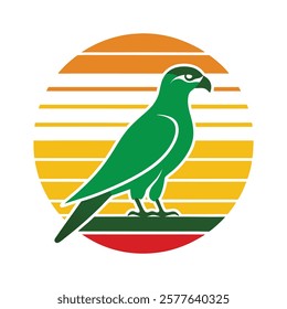 A green  paragreen Falcon Silhouette vector 