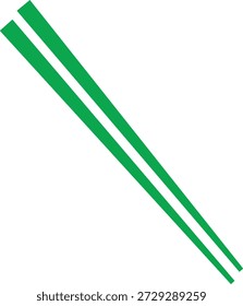 Green parallel lines graphic design element isolated on transparent background for creative projects