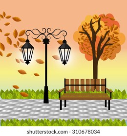 Green park design, vector illustration eps 10.