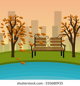 Green park design, vector illustration eps 10.