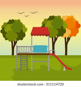 Green park design, vector illustration eps 10.