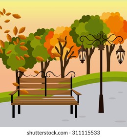 Green park design, vector illustration eps 10.