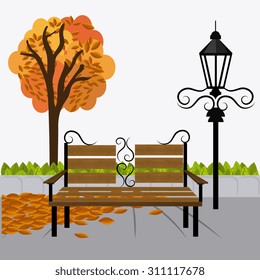 Green park design, vector illustration eps 10.